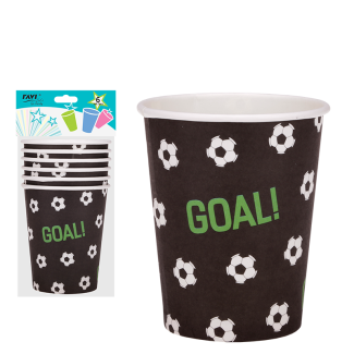 Kubki papierowe GOAL 6 sztuk RAVI