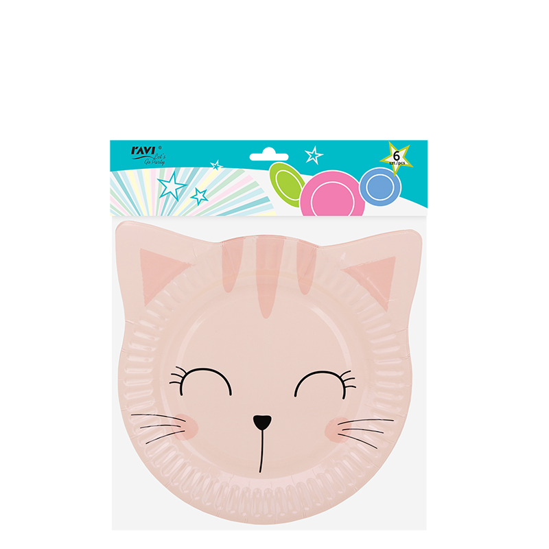 Talerz papierowy Kitty 6 sztuk RAVI