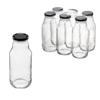 Butelka 330ml z zakrętką fi43 51150 6 sztuk