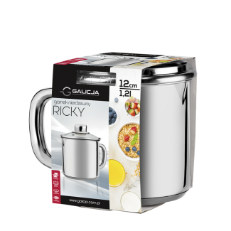 Garnek RICKY 12cm 1,2 L z pokr art 21535 - SklepGalicja.pl