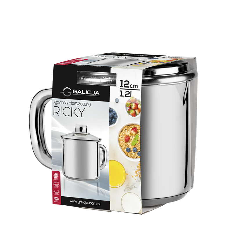 Garnek RICKY 12cm 1,2 L z pokr art 21535 - SklepGalicja.pl