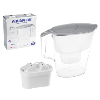 Dzbanek filtrujący 2,5L Time + wkład B25 Maxfor 01686 szary