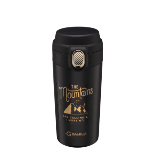 Kubek termiczny MOUNTAINS 350ml czarny