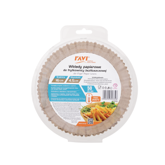 Wkłady do frytkownicy beztłuszczowej okrągłe 16cm Air Fryer RAVI