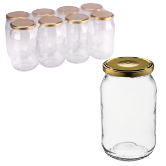 Słoik 900ml + zakrętka 50863 8 sztuk