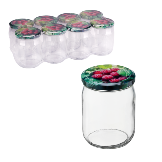 Słoik 540ml + zakrętka 50887 8 sztuk