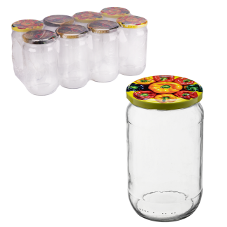 Słoik 720ml + zakrętka 50870 8 sztuk