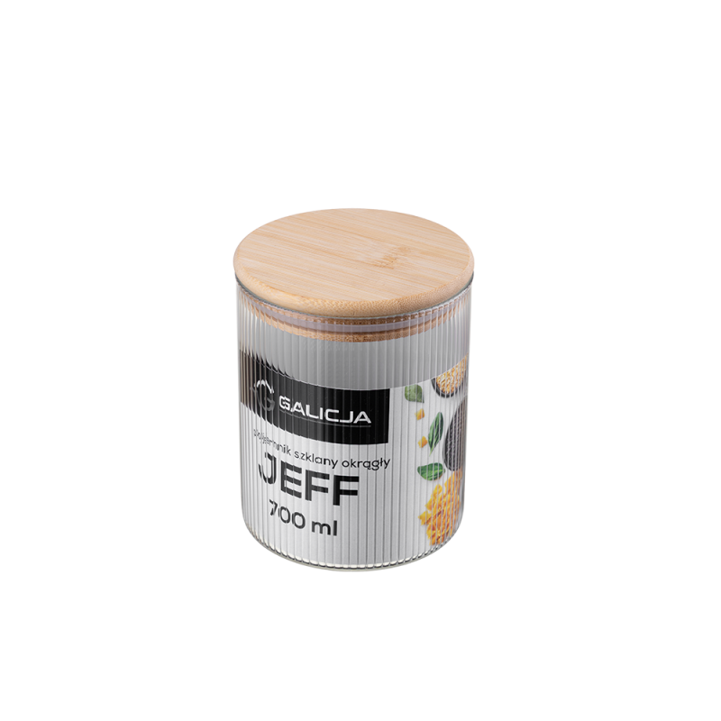 Pojemnik szklany okrągły JEFF 700ml