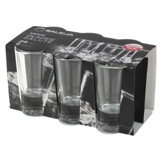 Kieliszki gładkie SALUTE 28ml 6 sztuk