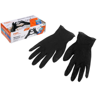 Rękawice nitrylowe bezpudrowe BLACK 100 sztuk RAVI