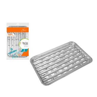 Tacki aluminiowe do grilla 4szt 34x22,5x2,5cm RAVI