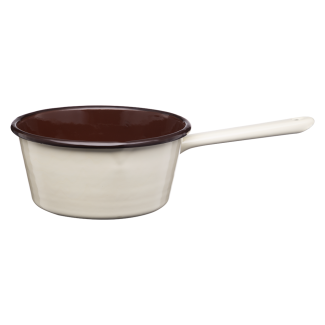 Rondel emaliowany z rączką GORDON 16cm/1,0l 02244 krem